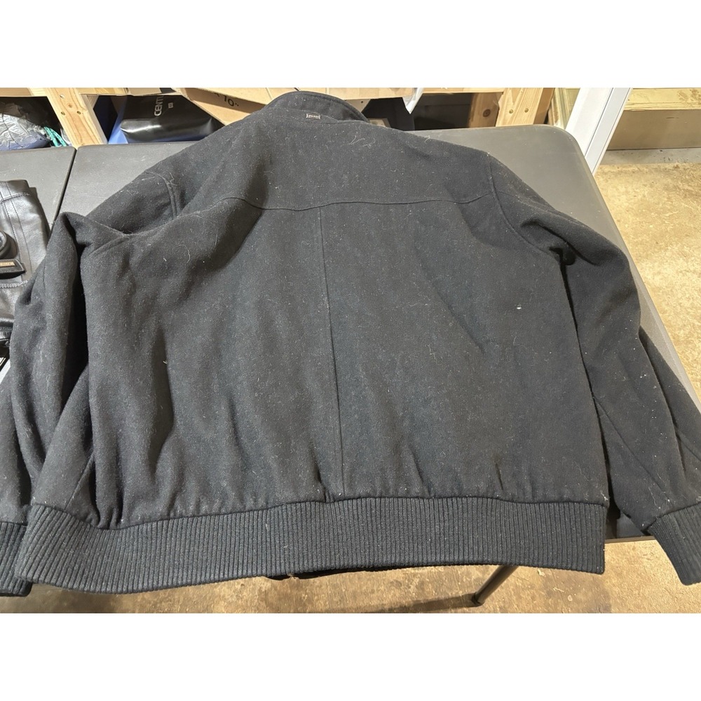 Calvin Klein Men's Wool Bomber jacket Knit Black Sz XXL - Picture 3 of 6